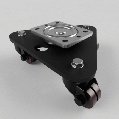 Scenery Skate Polyurethane Cast Iron Plate Twin Swivel Castor 50mm 360kg Load