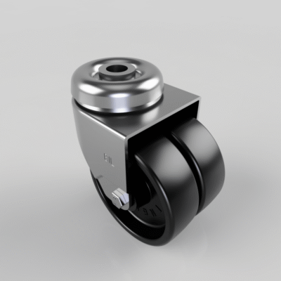 Polypropylene Bolt Hole Swivel Castor 75mm 90kg Load