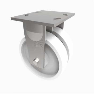 Nylon Plate Fixed Castor 250mm 2400kg Load