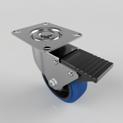 Blue Elastic Rubber 65ShoreA Plate Brake 100mm 125kg Load