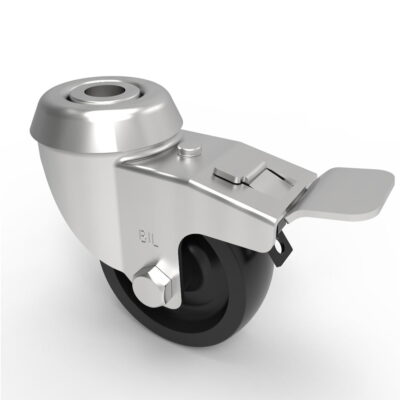 Polypropylene Bolt Hole Swivel Castor Brake 50mm 40kg Load