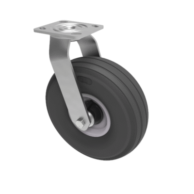 Puncture Proof Polyurethane Plate Swivel Castor 260mm 100kg Load