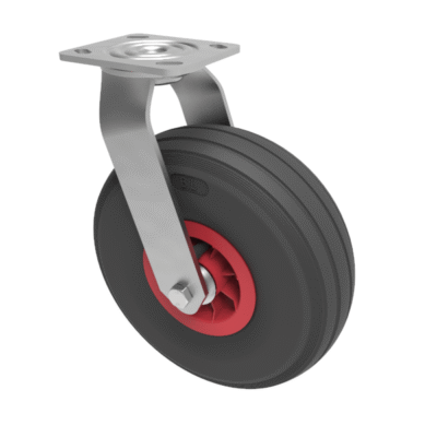 Puncture Proof Polyurethane Plate Swivel Castor 400mm 200kg Load