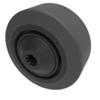 Black Rubber Wheels