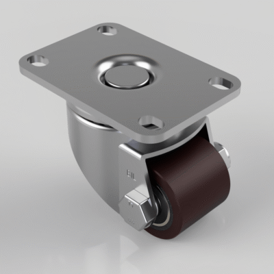 Polyurethane Cast Iron Plate Swivel Castor 40mm 100kg Load