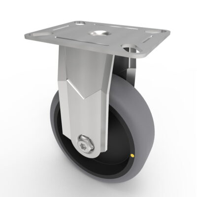 Electrically Conductive Rubber Plate Fixed Castor 100mm 90kg Load