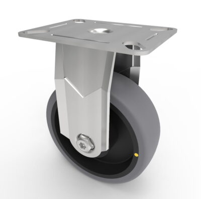 Electrically Conductive Rubber Plate Fixed Castor 100mm 90kg Load
