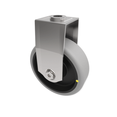 Electrically Conductive Rubber Bolt Hole Fixed Castor 100mm 90kg Load