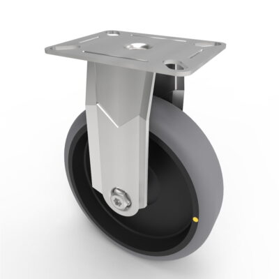 Electrically Conductive Rubber Plate Fixed Castor 125mm 100kg Load