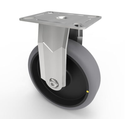 Electrically Conductive Rubber Plate Fixed Castor 125mm 100kg Load