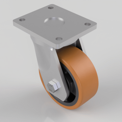 Polyurethane Plate Swivel Castor 100mm 300kg Load