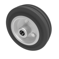 Black Rubber Wheels