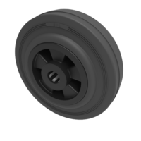 Black Rubber Wheels