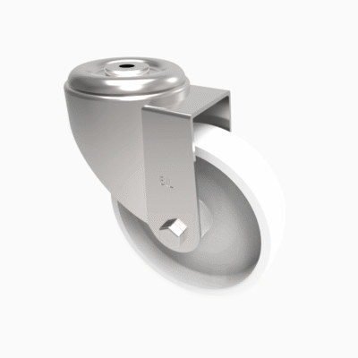 Stainless Steel Nylon Bolt Hole Swivel Castor 150mm 800kg Load