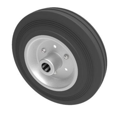 Black Rubber Pressed Steel 150mm Roller Bearing 135kg Load