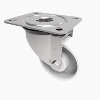 Polypropylene Plate Swivel Castor 80mm 90kg Load