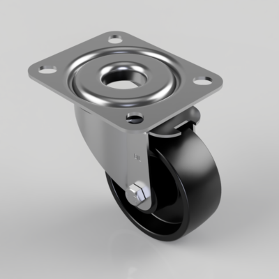 Polypropylene Plate Swivel Castor 80mm 110kg Load