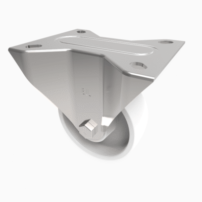 Polypropylene Plate Fixed Castor 80mm 90kg Load