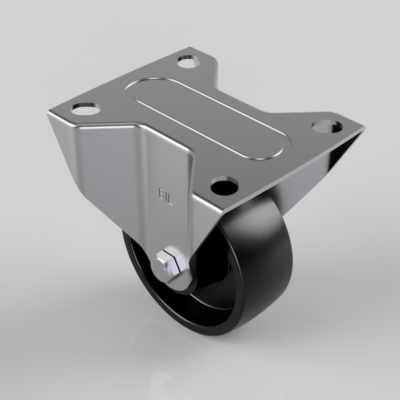 Polypropylene Plate Fixed Castor 80mm 110kg Load