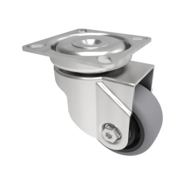 Electrically Conductive Rubber Plate Swivel Castor 50mm 50kg Load