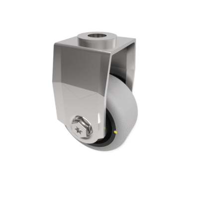 Electrically Conductive Rubber Bolt Hole Fixed Castor 50mm 50kg Load