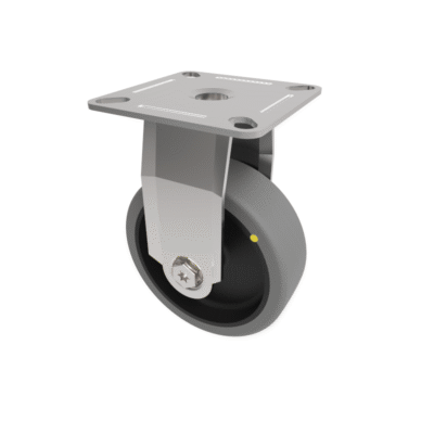 Electrically Conductive Rubber Plate Fixed Castor 75mm 60kg Load