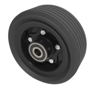 Black Rubber Wheels