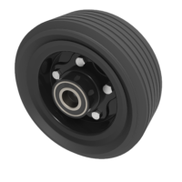 Black Rubber Wheels