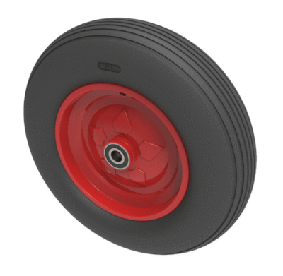 Puncture Proof Polyurethane 400mm Ball Bearing Wheel 200kg Load