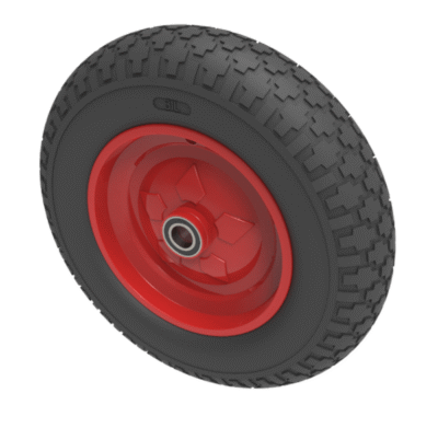 Puncture Proof Polyurethane 400mm Ball Bearing Wheel 200kg Load