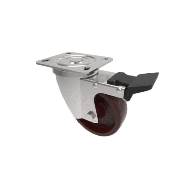 Ditherm Plate Swivel Castor Brake 100mm 220kg Load