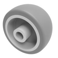 Grey Rubber Wheels