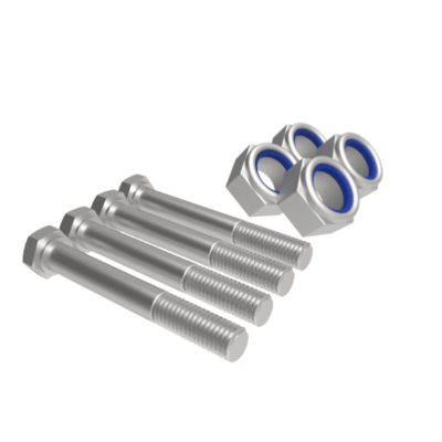 Four Pack Bolt m6 x 35mm Grade 8.8 Zinc Plated plus m6 Nyloc Nut