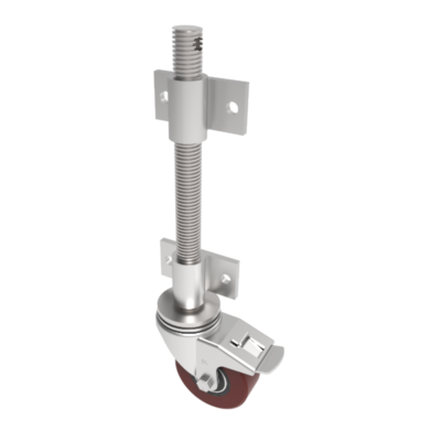 Polyurethane Cast Iron Plate Swivel Castor Brake Locking Castor 100mm 200kg Load