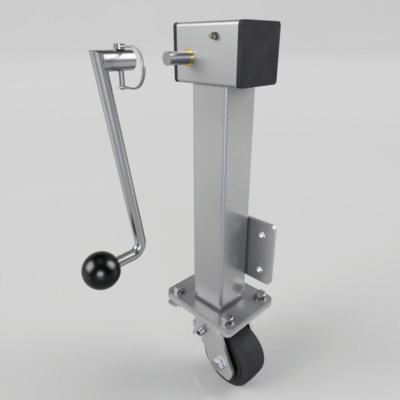 Removable Handle Elastic Rubber Cast Iron Plate Swivel Castor Brake Locking Castor 100mm 210kg Load