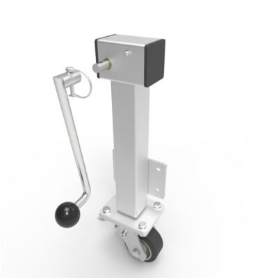 Removable Handle Elastic Rubber Aluminium Plate Swivel Castor Brake Locking Castor 100mm 250kg Load