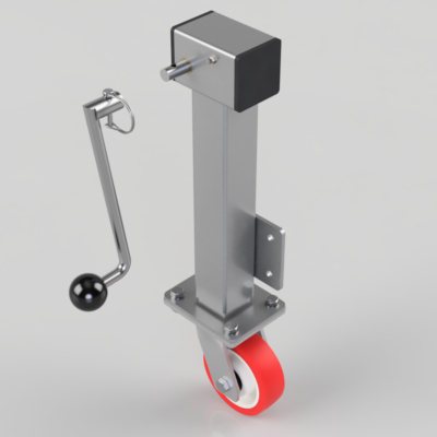 Removable Handle Polyurethane Nylon Plate Swivel Castor 125mm 350kg Load