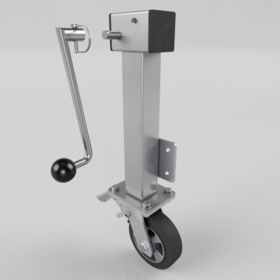 Removable Handle Elastic Rubber on Aluminium Plate Swivel Castor Brake Locking Castor 150mm 350kg Load