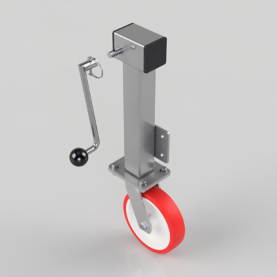 Removable Handle Polyurethane Nylon Plate Swivel Castor 200mm 600kg Load