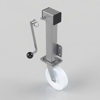 Removable Handle Nylon Plate Swivel Castor 200mm 600kg Load