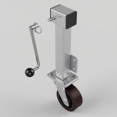 Removable Handle Polyurethane Cast Iron Plate Swivel Castor 150mm 1000kg Load