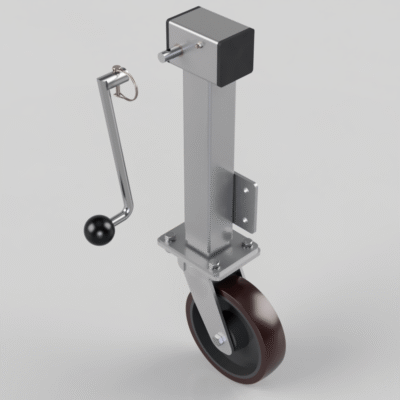 Removable Handle Polyurethane Cast Iron Plate Swivel Castor 200mm 1000kg Load