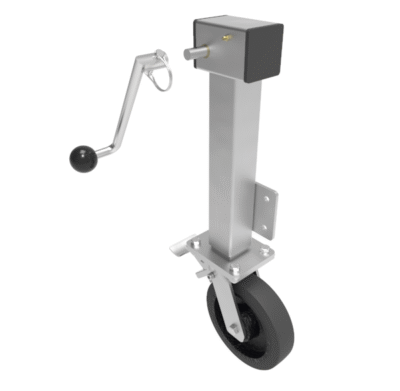Removable Handle Elastic Rubber Cast Iron Plate Swivel Castor Brake Locking Castor 125mm 300kg Load