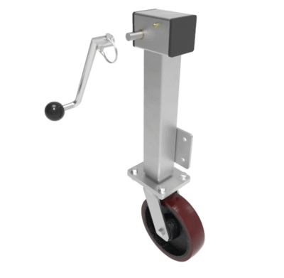 Removable Handle Polyurethane Cast Iron Plate Swivel Castor 100mm 300kg Load