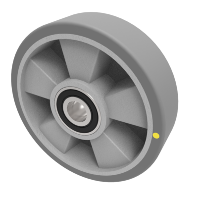 Antistatic Polyurethane 150mm Ball Bearing Wheel 320kg Load