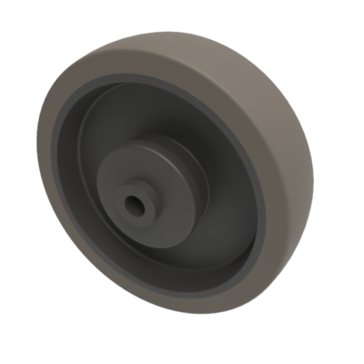 Soft Grey Rubber 160mm Ball Bearing Wheel 200kg Load