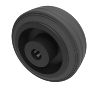 Black Rubber Wheels