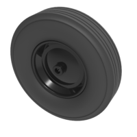 Black Rubber Wheels
