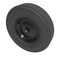 Black Rubber Wheels