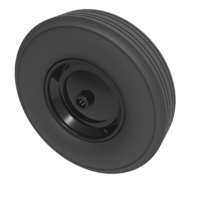 Black Rubber Wheels
